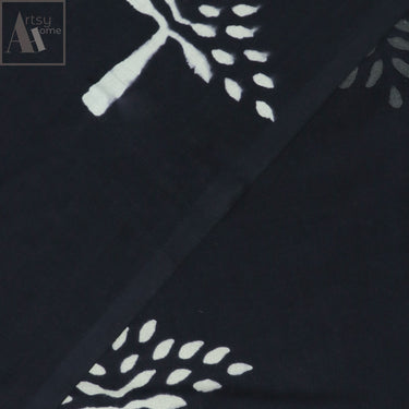 Block Floral Black And White Print Fabric Online