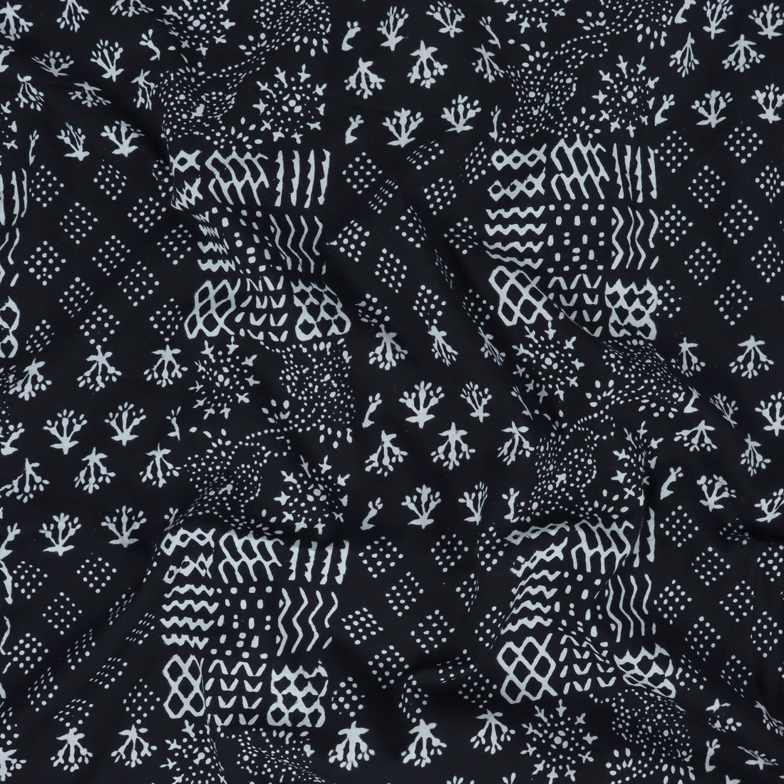 Trendy Hand Black White Fabric Pattern