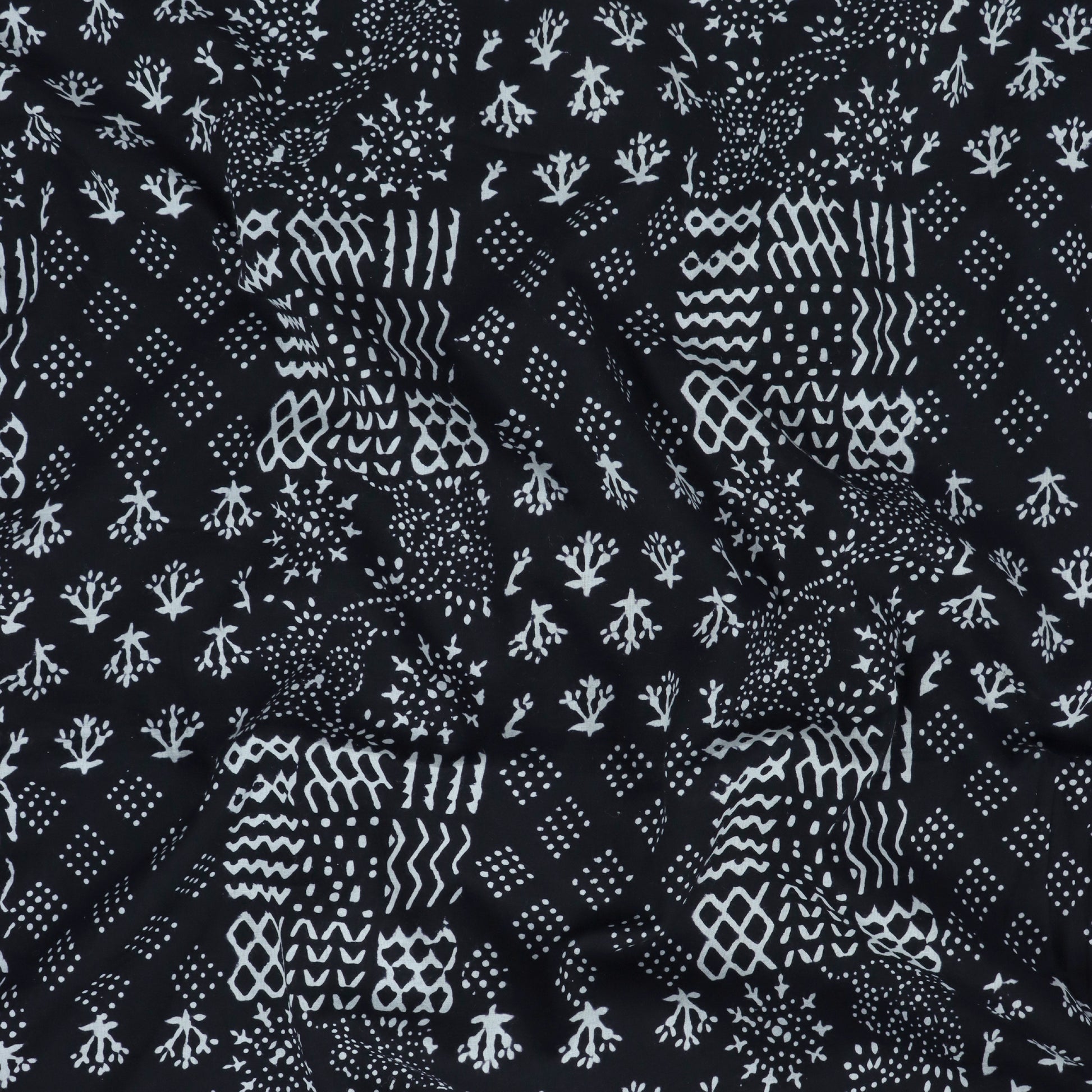 Trendy Hand Black White Fabric Pattern