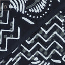 Hand Block Printed Black And White Cotton Material Fabric