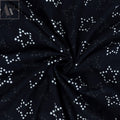 Star Printed Black And White Cotton Fabric Material Online