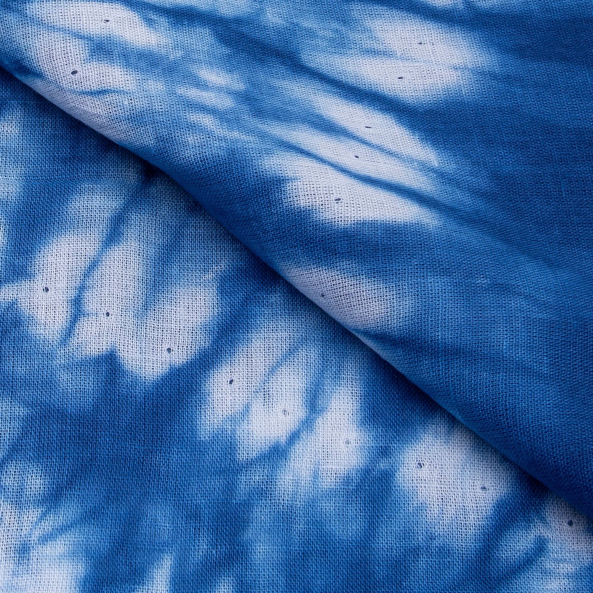 Handmade Blue Tie Dye Soft Cotton Shibori Fabric Online