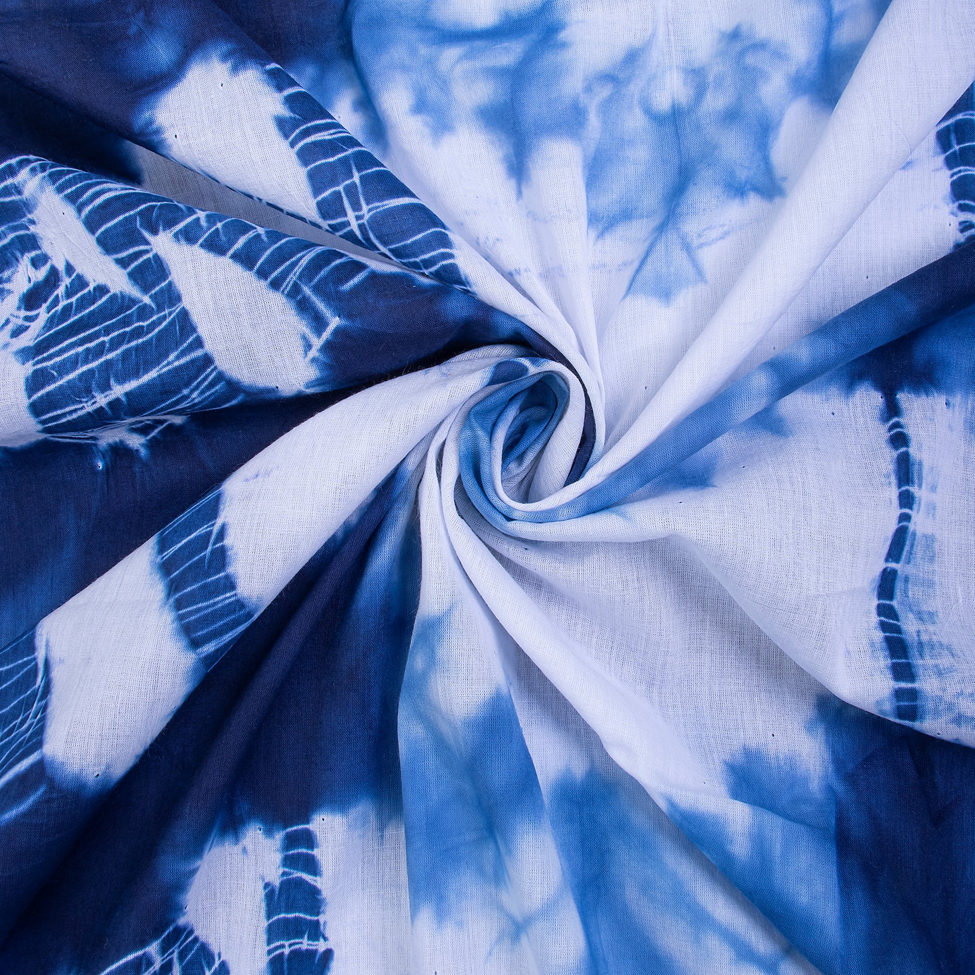 Shibori Print Tie Dye Cotton Fabric