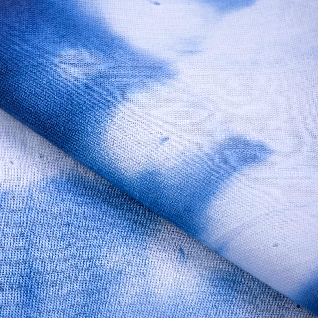 Blue Soft Cotton Tie Dye Materials Fabric Online