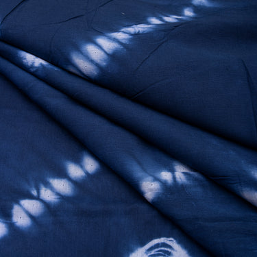 Beautiful Blue Soft Cotton Tie Dye Shibori Silk Fabric