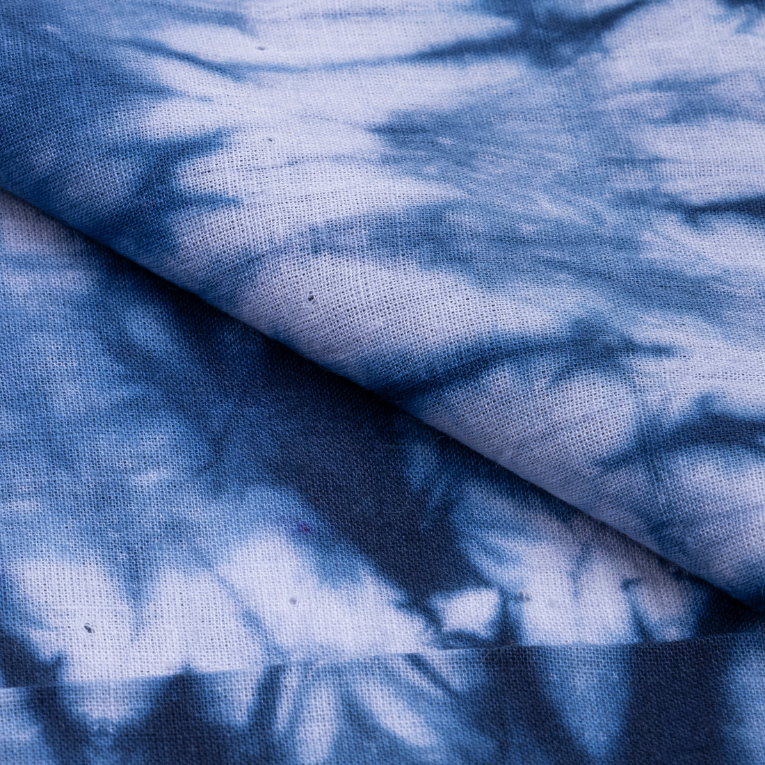 Beautiful Blue Soft Cotton Tie And Dye Fabric Online