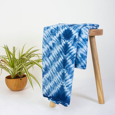 Beautiful Sky Blue Tie Dye Shibori Print Cotton Fabric