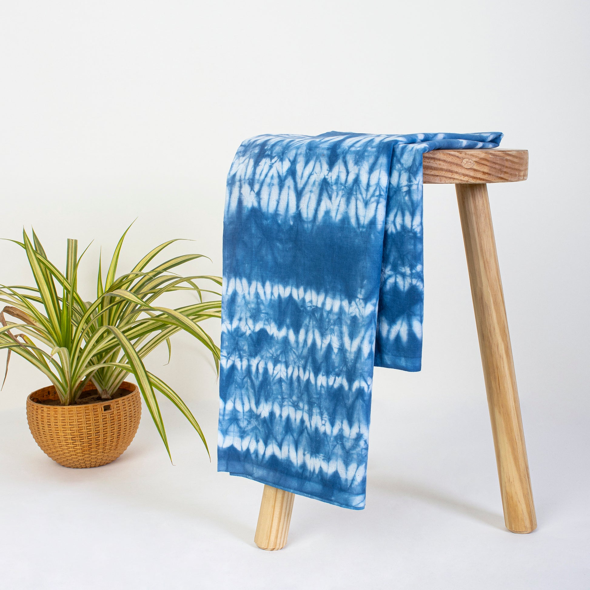 Sky Blue Tie Dye Soft Shibori Cotton Fabric