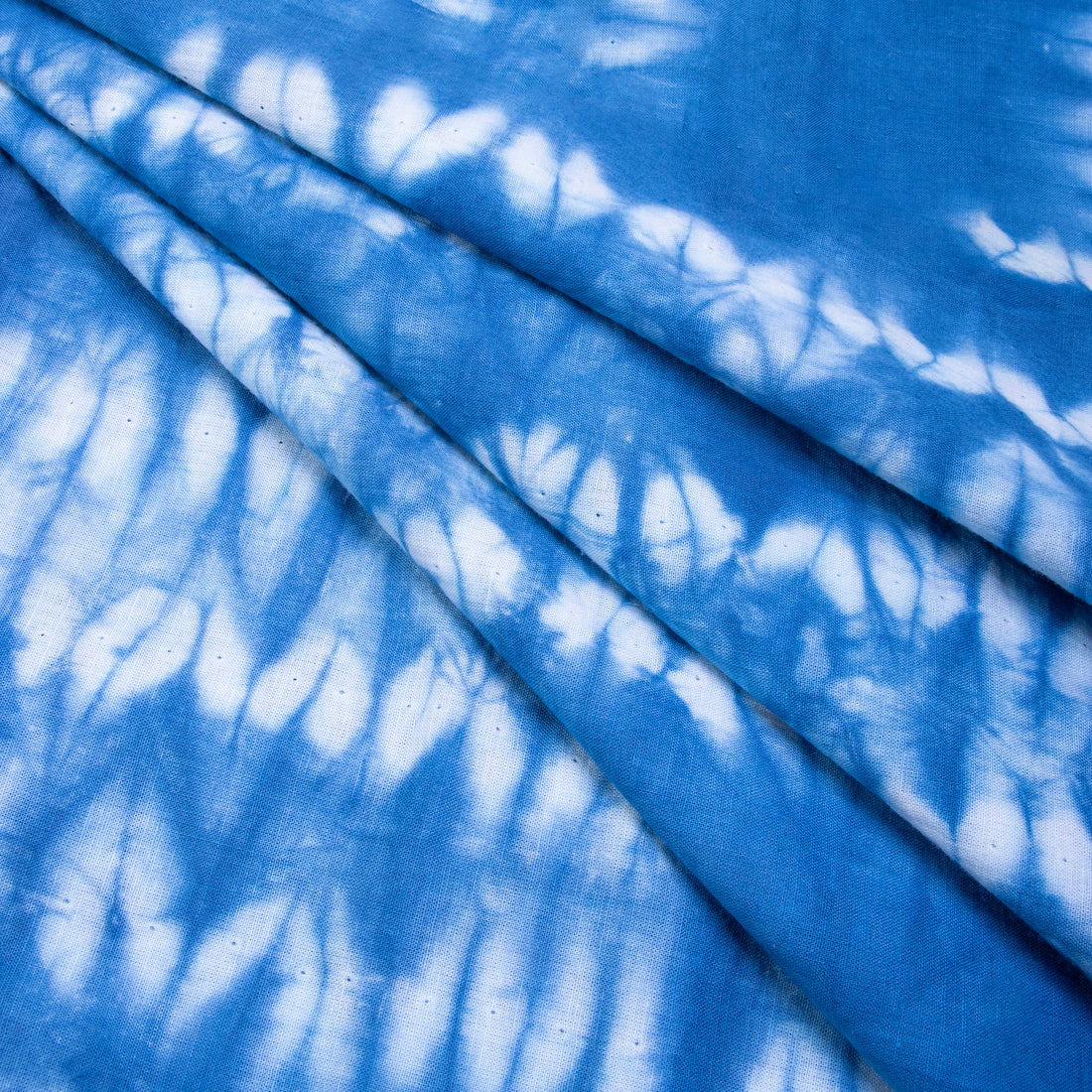 Sky Blue Tie Dye Soft Shibori Cotton Fabric