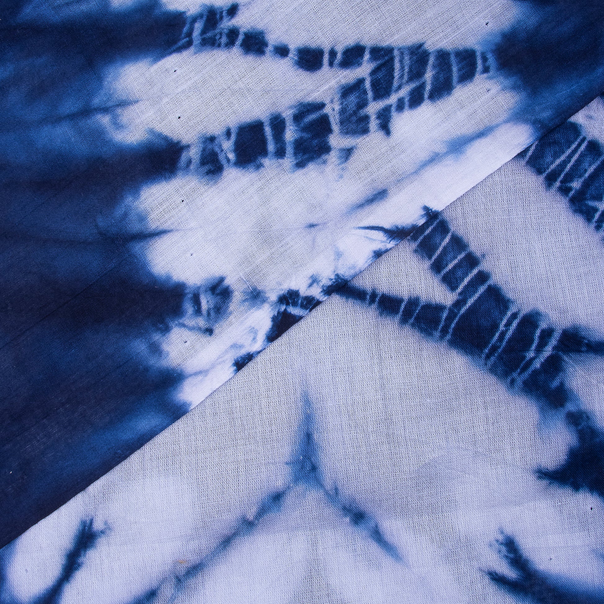 Hand Blue Tie and Dye Colours Soft Cotton Fabric Online