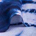 Hand Blue Tie and Dye Colours Soft Cotton Fabric Online