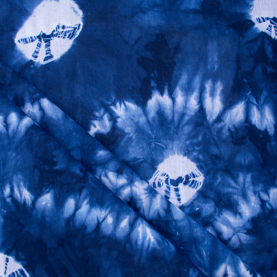 Blue Pure Cotton Shibori Cloth Cotton Fabric Online