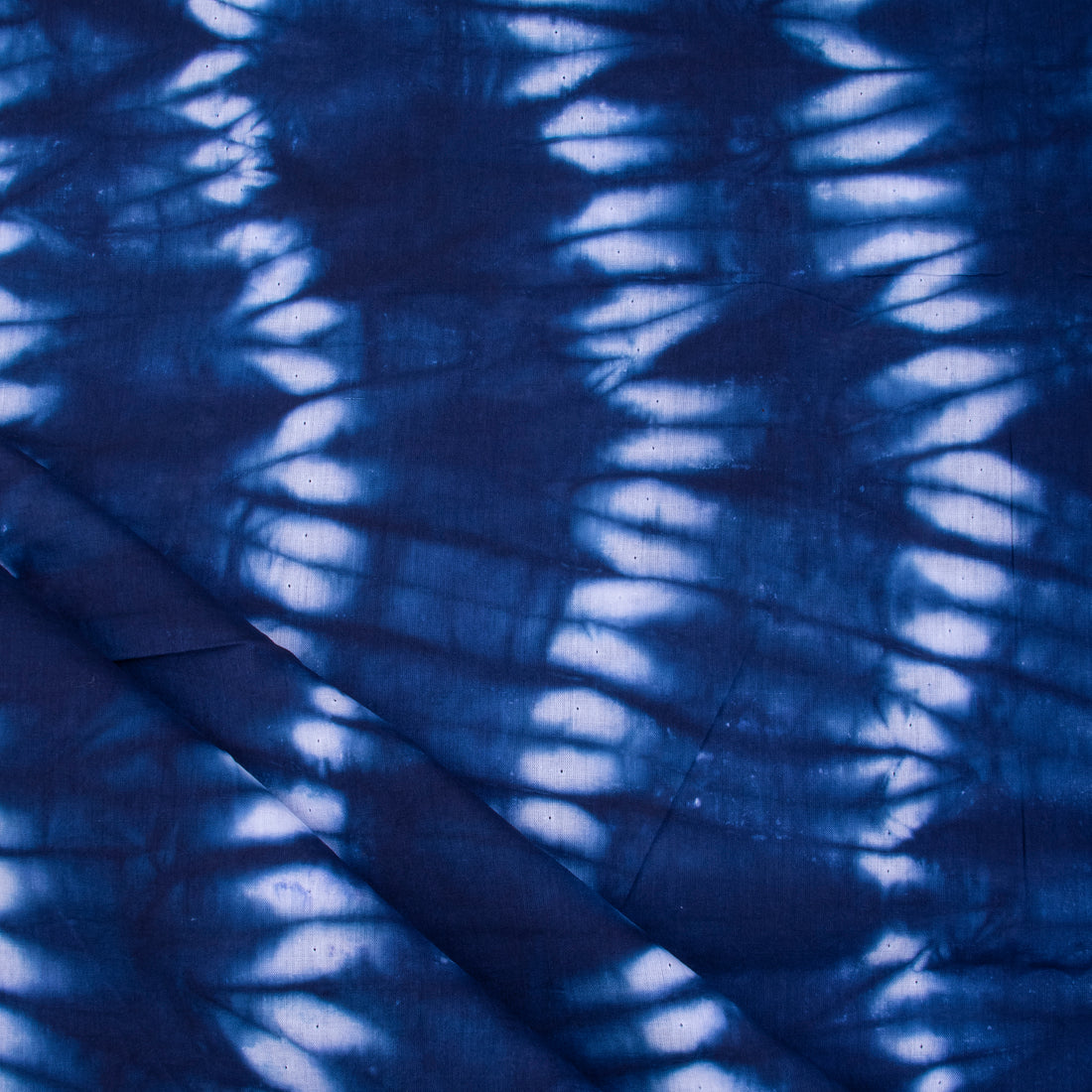 Blue Tie Dye Pure Cotton Shibori Print Dress Material Online