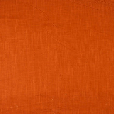 Dark Orange Plain Cotton Slub Fabric for Dresses & Kurtis