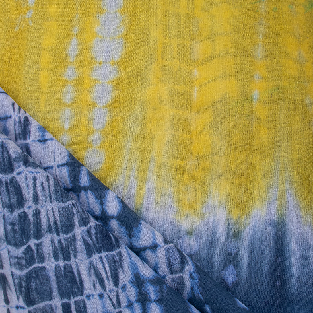 Yellow Shibori Cotton Tie N Dye Fabric Online