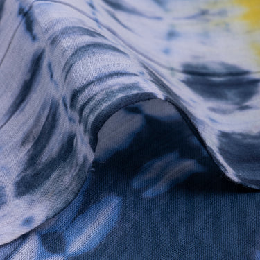 Yellow Shibori Cotton Tie N Dye Fabric Online