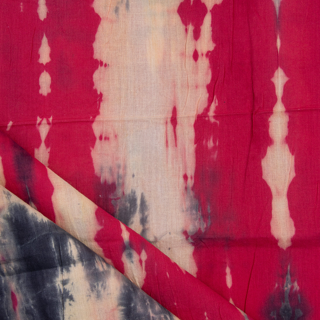 Red Shibori Cotton Tie Dye Set Fabric Online