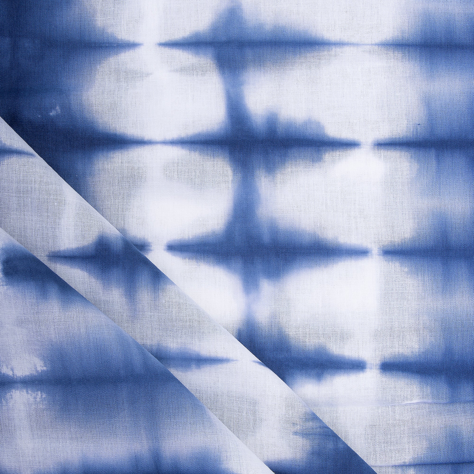 Softest Blue Shibori Cotton Tie Dye Fabric Online