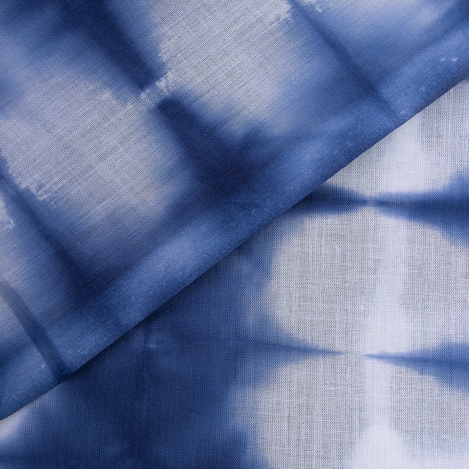 Softest Blue Shibori Cotton Tie Dye Fabric Online