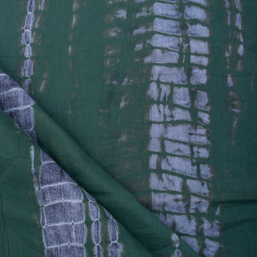 Premium Green Shibori Cotton Tie And Dye Fabric Online