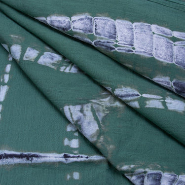 Premium Green Shibori Cotton Tie And Dye Fabric Online