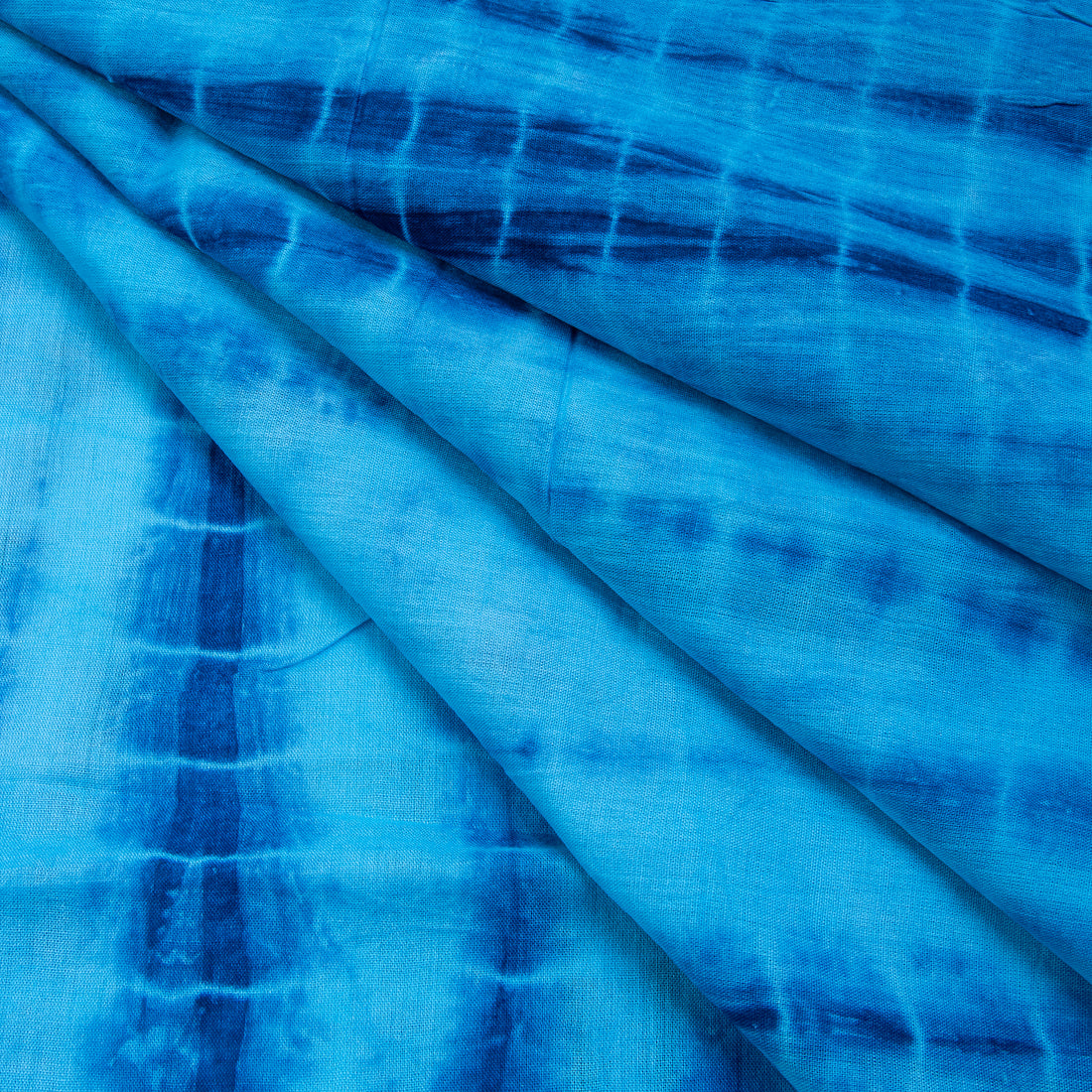 Best Blue Hand Tie Dye Cotton Fabric Online