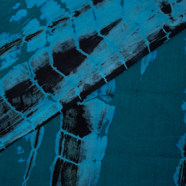 Softest Green Hand Tie Dye Cotton Fabric Online
