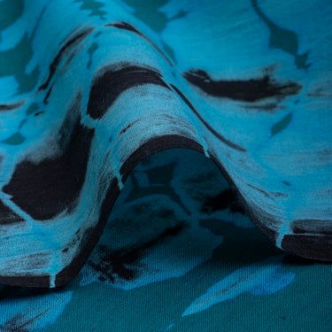 Softest Green Hand Tie Dye Cotton Fabric Online