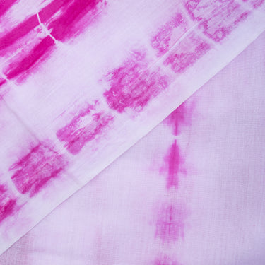 Pink Cotton Soft Hand Tie Dye Print Fabric Online