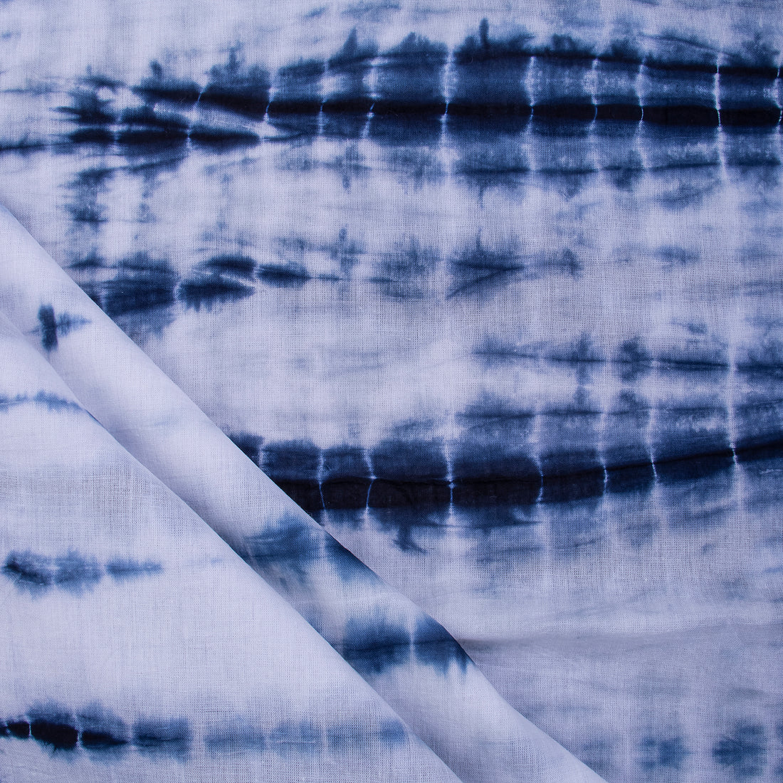 Softest Blue Cotton Hand Tie Dye Fabric Online