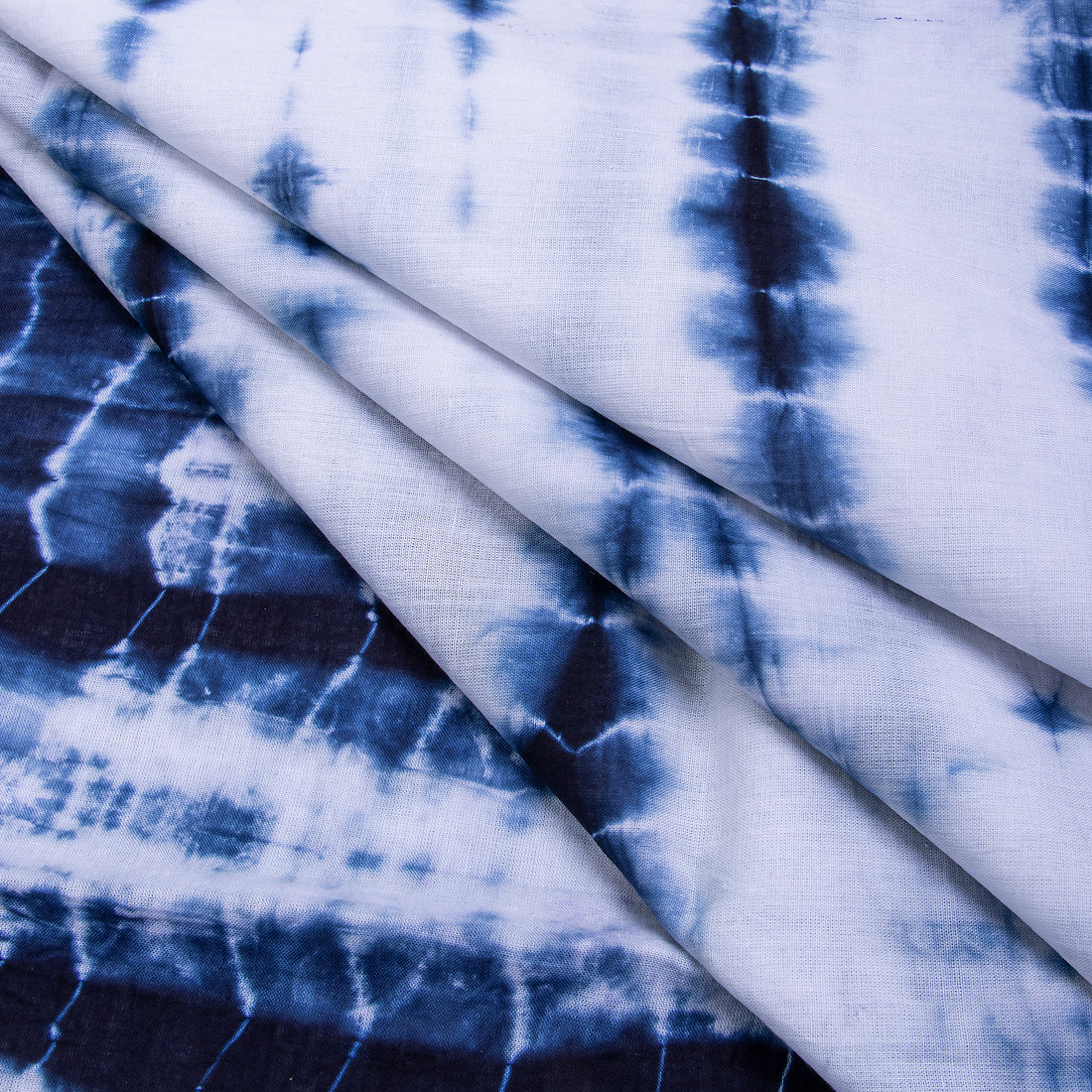 Softest Blue Cotton Hand Tie Dye Fabric Online