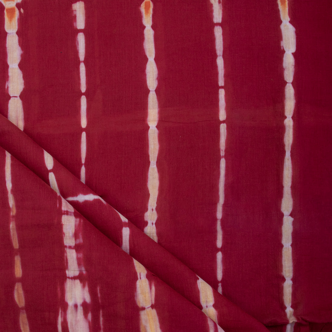 Soft Red Hand Cotton Tie Dye Fabric Online