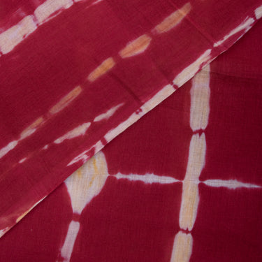 Soft Red Hand Cotton Tie Dye Fabric Online