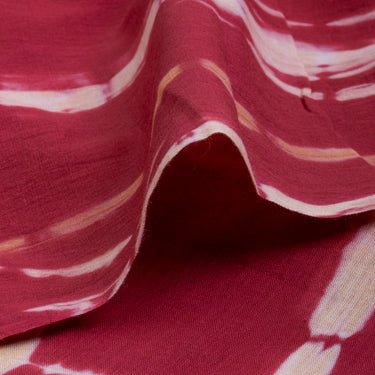 Soft Red Hand Cotton Tie Dye Fabric Online