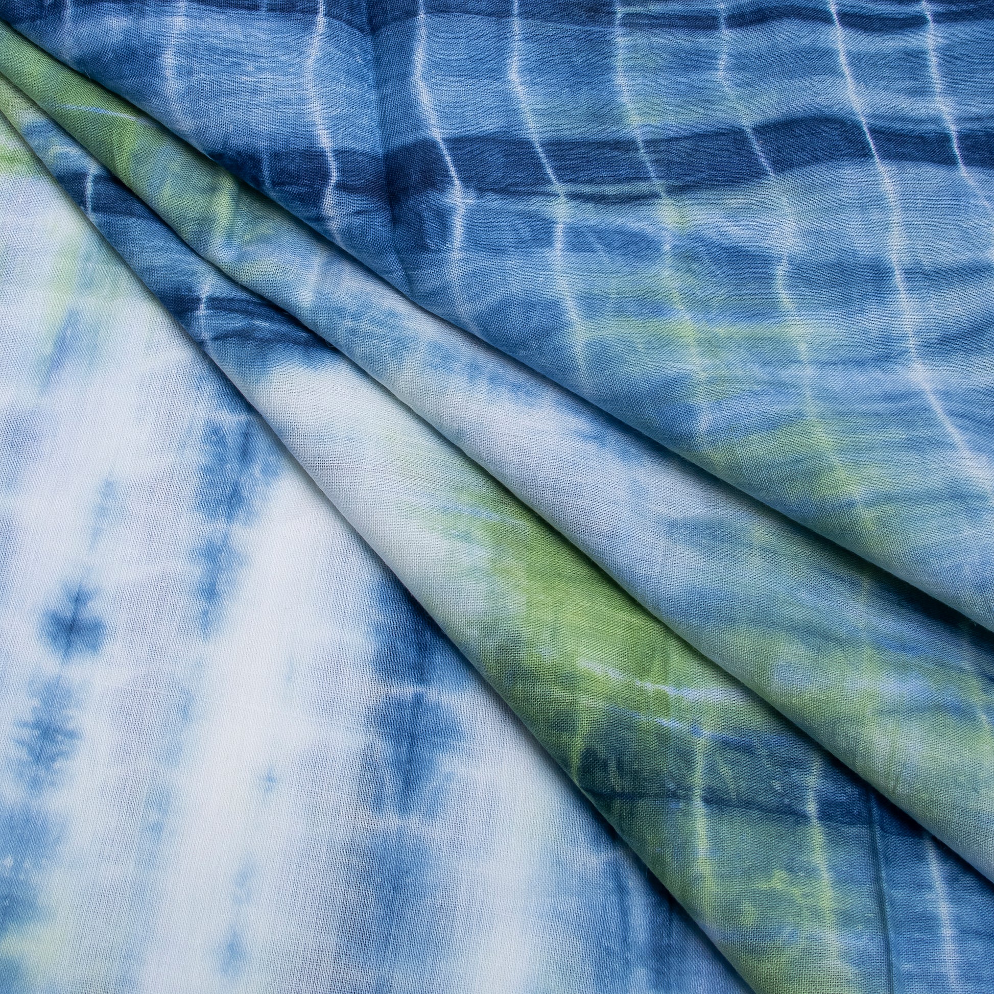 Handmade Blue Tie Dye Fabric For Home Decor Online