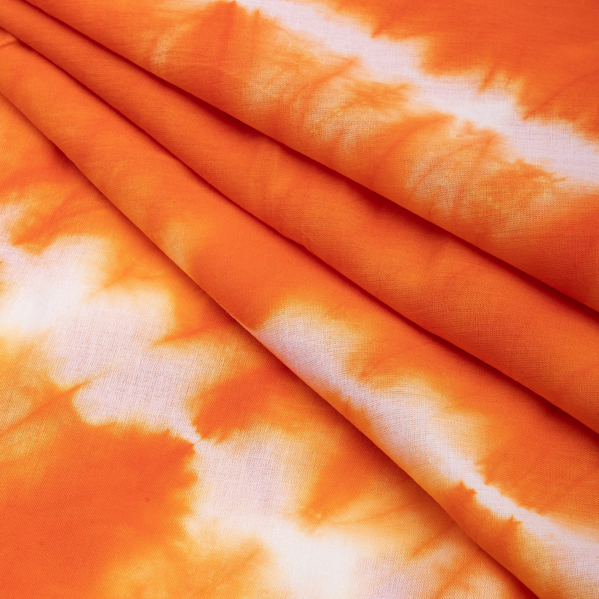 Handmade Orange Tie And Dye Fabric Online