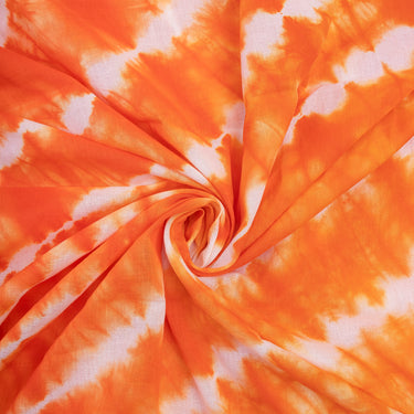 Handmade Orange Tie And Dye Fabric Online