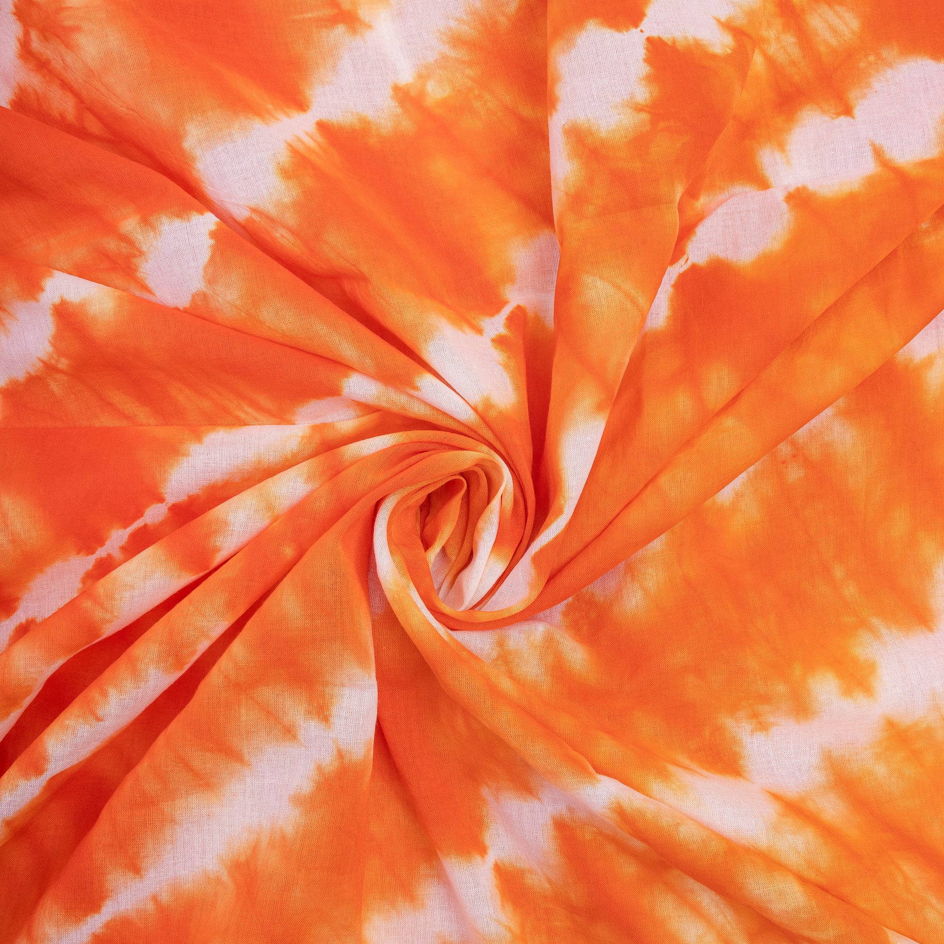 Handmade Orange Tie And Dye Fabric Online