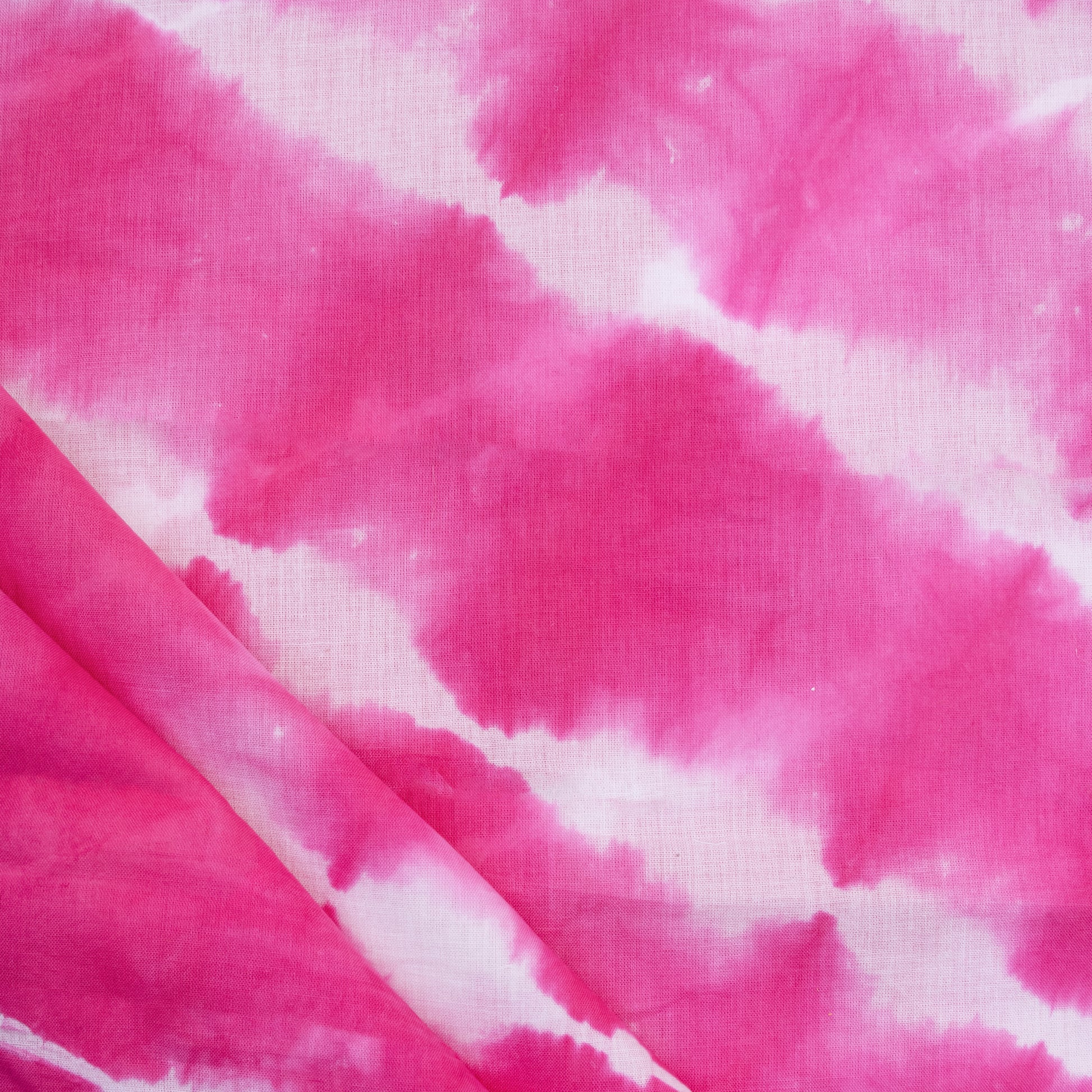 Handmade Pink Tie Dye Materials Pure Cotton Fabric