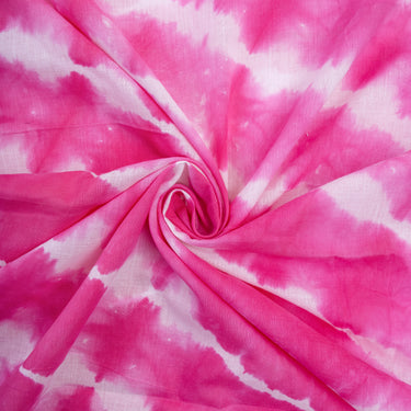 Handmade Pink Tie Dye Materials Pure Cotton Fabric