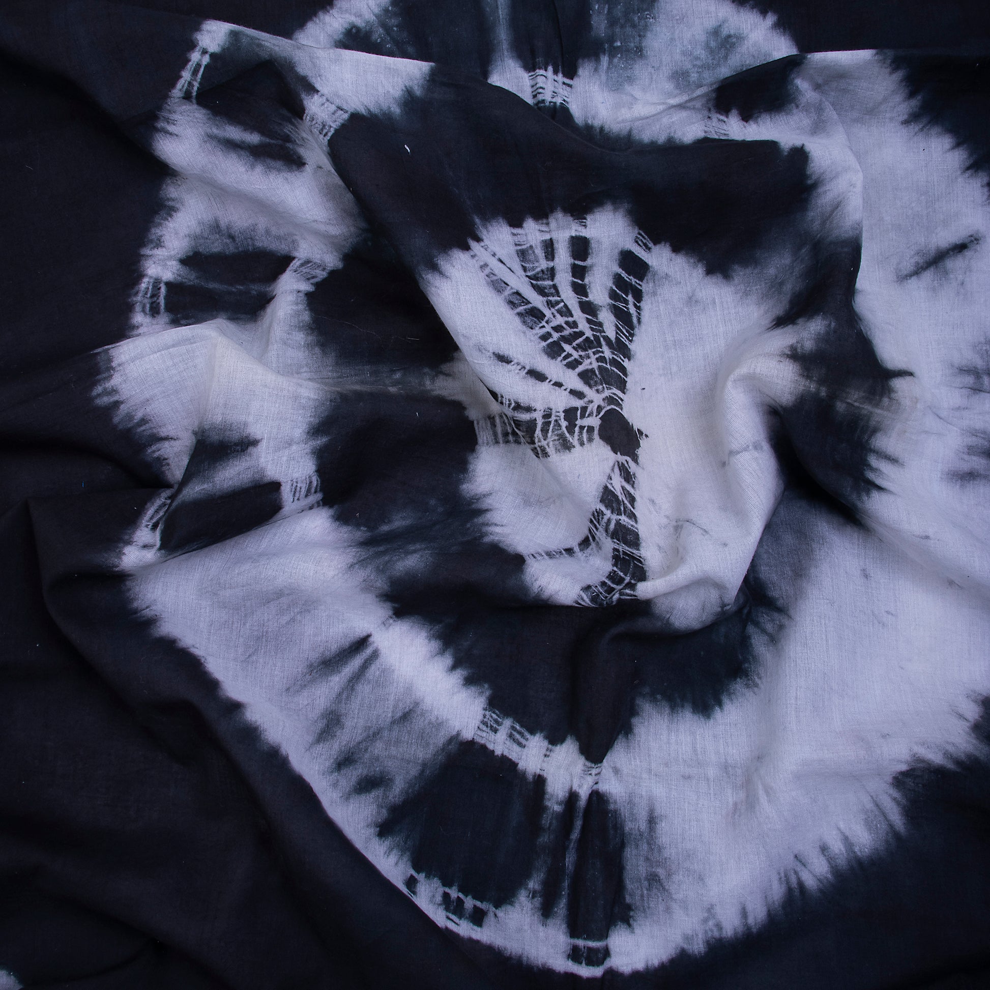 Handmade Black Tie And Dye Dresses Cotton Fabric OnlineHandmade Black Tie And Dye Dresses Cotton Fabric Online