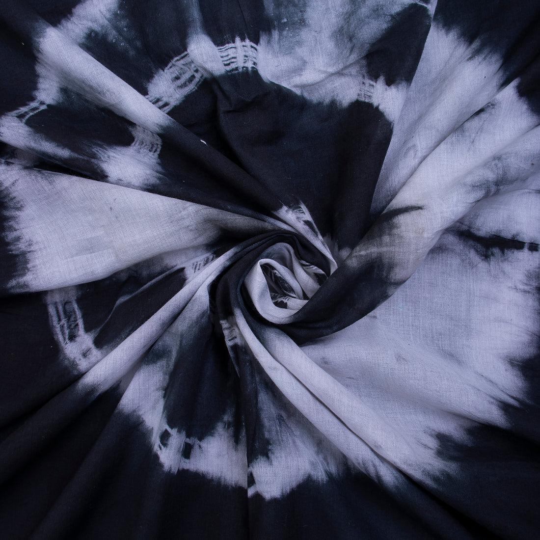 Handmade Black Tie And Dye Dresses Cotton Fabric Online