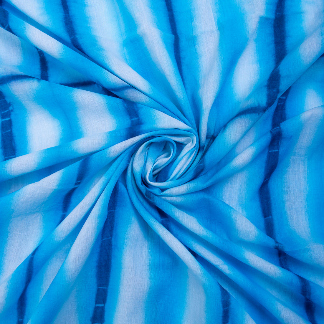 Latest Handmade Sky Blue Tie Dye Fabric For Dress Online