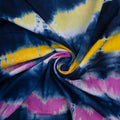 Yellow Tie Dye Print Cotton Fabric For Dress Material Online