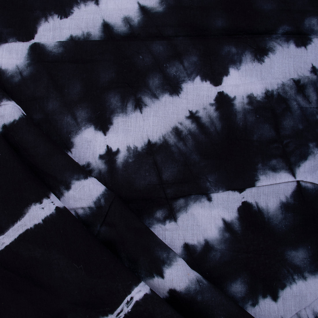 Black Tie Dye Cotton Fabric For Dress Material Online