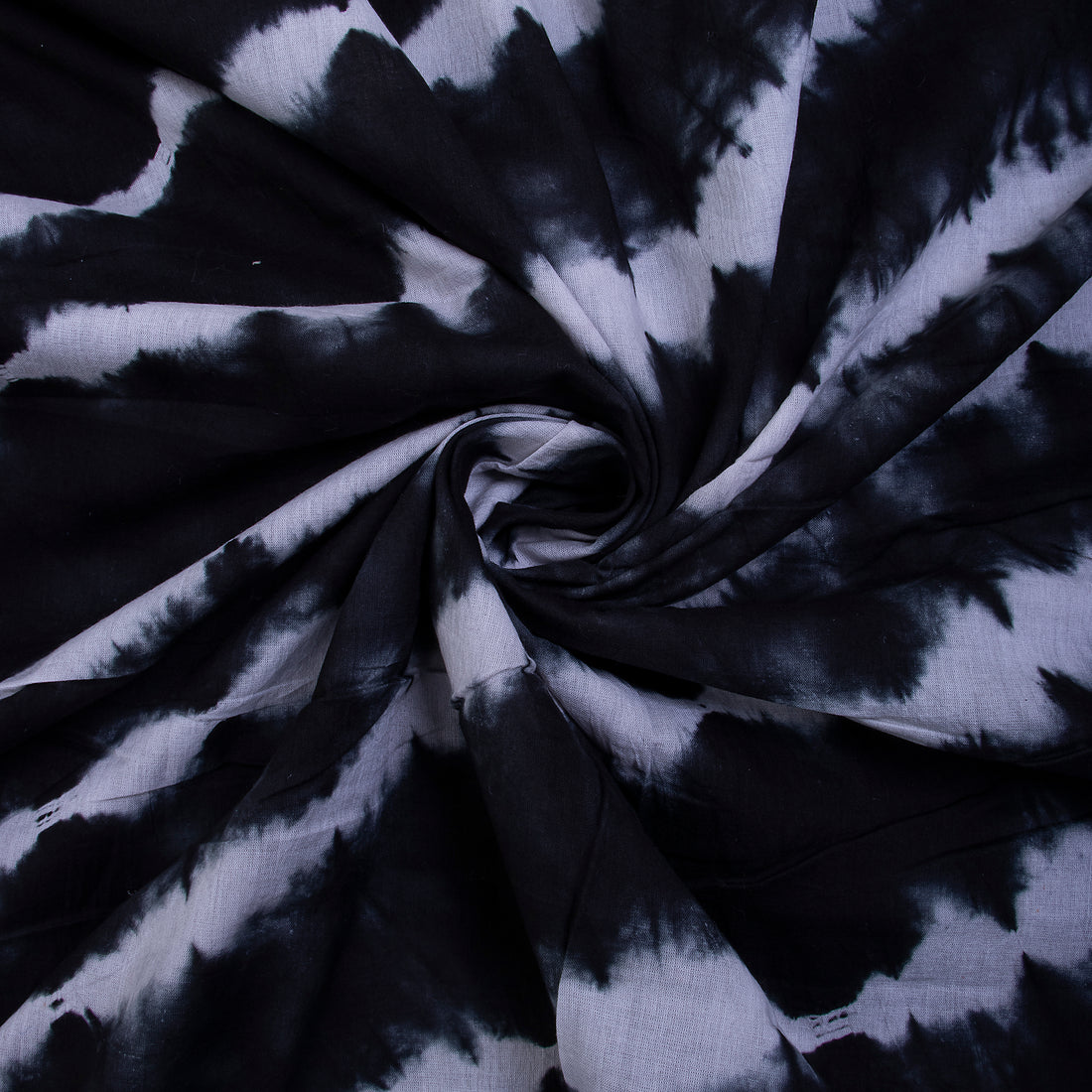 Black Tie Dye Cotton Fabric For Dress Material Online