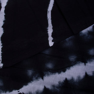 Black Tie Dye Cotton Fabric For Dress Material Online