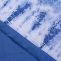 Blue Tie Dye Cotton Shibori Cloth For Dress Material Online