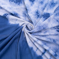 Blue Tie Dye Cotton Shibori Cloth For Dress Material Online