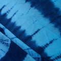 Sky Blue Tie Dye Shibori Silk Fabric For Dress Material Online